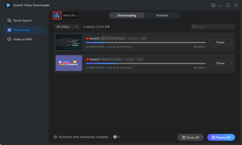 EaseUS Video Downloader Screenshot 4